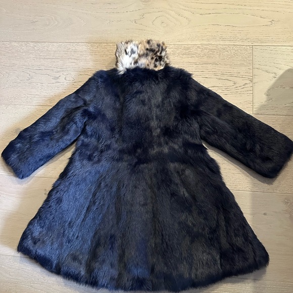 Girls Rabbit  Fur Coat - Picture 2 of 5